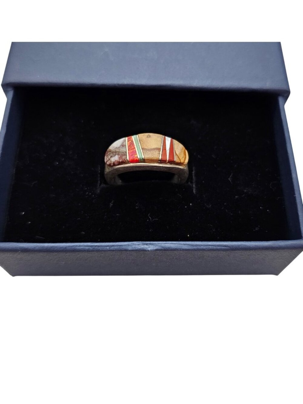 Lazuli BJ Native American Sterling Silver Ring Size 6.75 J580